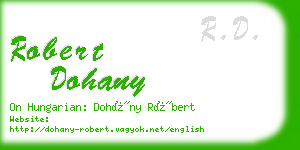 robert dohany business card